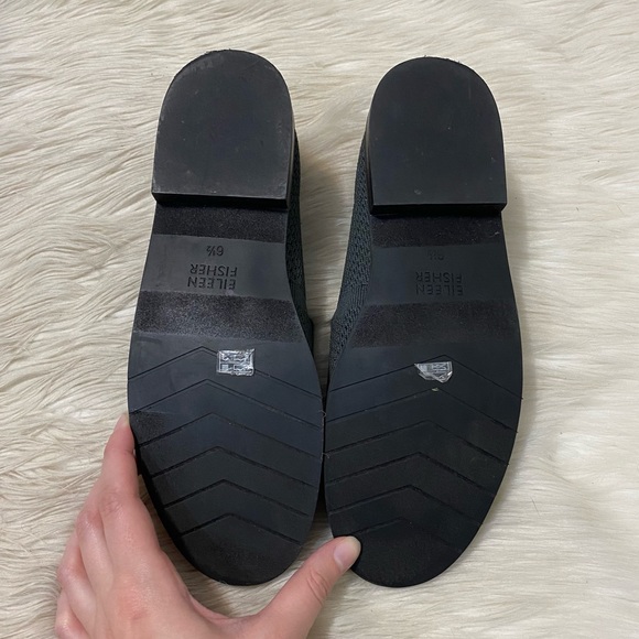 Eileen Fisher Gray Demi Knit Flats Slip On Shoes - Picture 7 of 11